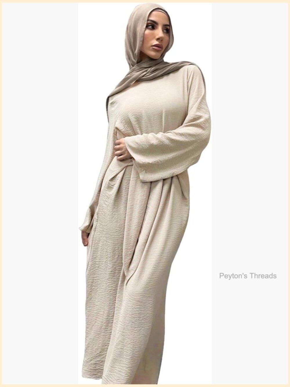 Muslim Abaya Dress Maxi Kaftan Islamic Salah Prayer Dress Soft Jilbab Women Eid